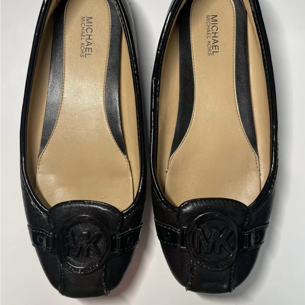 Michael Kors Black Leather Flats